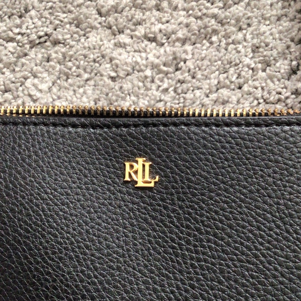 Ralph Lauren Black Crossbody Bag with Gold Accents - Picture 3 of 5